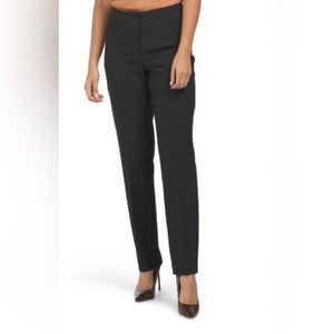 Fly front slim pants